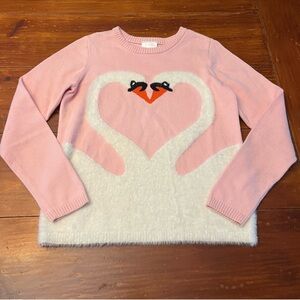 Hanna Andersson Pink Swan Sweater